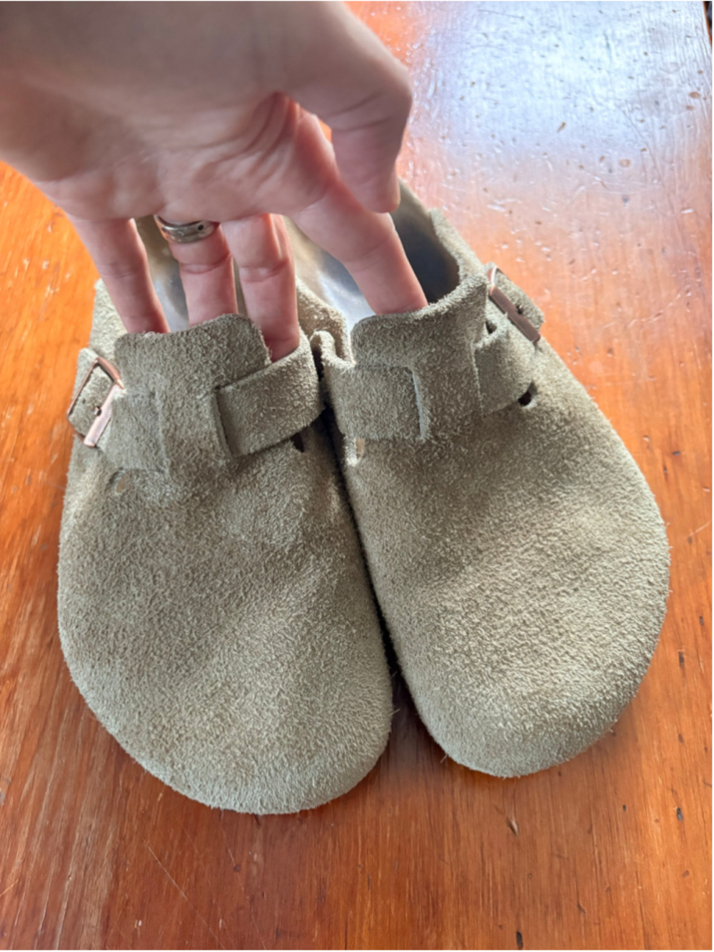 Birkenstock Boston Suede Beige 42